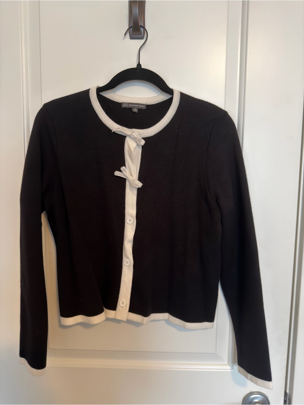 Adrianna Papell Mini Bow Cardigan